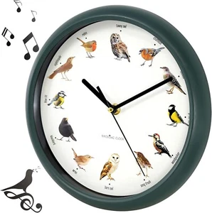 Singing Bird Wall Clock with Native Sounds – 12 Species Including Cuckoo, Robin - Picture 1 of 7