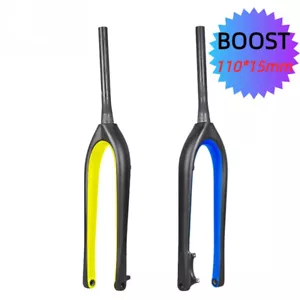 Carbon Bike 29er Front Forks Thru Axle Boost 15x110mm Disc Brake Rigid Fork - Picture 1 of 30