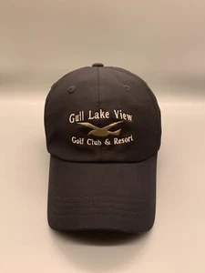Gull Lake View Golf Club & Resort Hat Cap Fitted One Size Black White Golfing - Picture 1 of 10