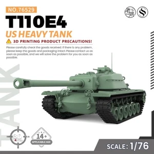 SSMODEL SS76529 1/76 20mm War Gaming Military Model Kit US T110E4 Heavy Tank - Picture 1 of 5