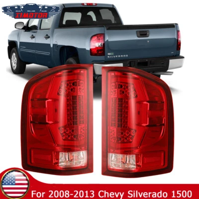 Luces traseras LED rojas para Chevy Silverado 1500 2500 HD 3500HD 2007-2013 Foto 1 de 4
