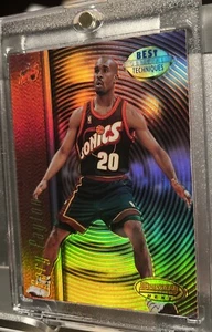 1997-98 Bowman's Best Techniques Refractor Gary Payton Seattle Supersonics - Bild 1 von 2