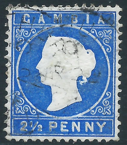 Gambia, Sc #15, 2-1/2d Used Cover