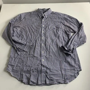 Polo Ralph Lauren Button down Shirt Long Sleeve 100% Cotton Mens Size 2XLT Plaid - Picture 1 of 9