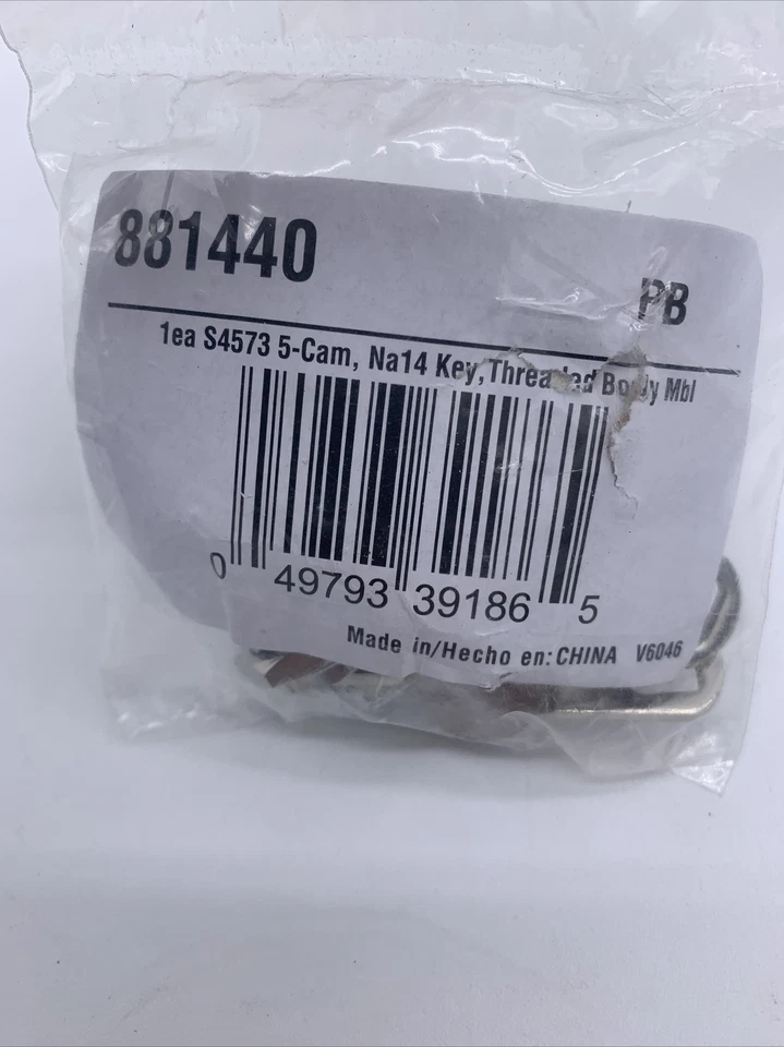 S4573 5-Cam Na14 Threaded Body Mbl Key & Lock 881440 V6046 (5-Pack)