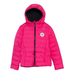 Hurley Girls Full Zip Water Resist Winter Pink Jacket Size Small ( 8 to 10 Yrs) - Picture 1 of 9