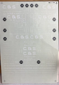 HO Scale Microscale Decals 87-159 Colorado & Southern Cabooses and Boxcars - Bild 1 von 2