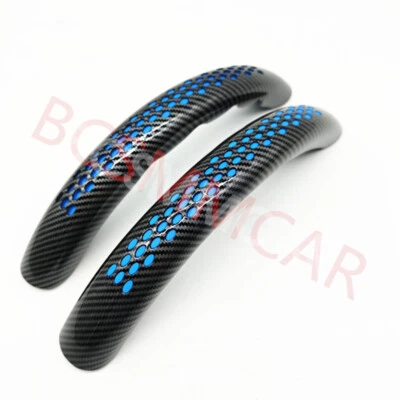 1 Pair Car Steering Wheel Cover Protector Carbon Fiber Pattern Decor Accessories - Image 1 of 4