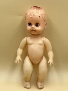 Vintage Plastic Baby Doll - Open/Shut Eyes. Approx 20cm - Foto 1 di 17