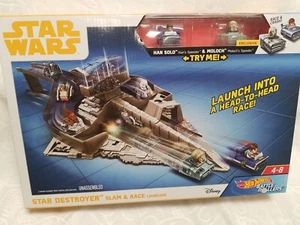Star Wars Hot Wheels Battle Rollers Star Destroyer Slam & Race Launcher Han Solo - Picture 1 of 10