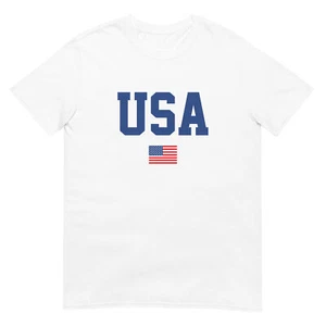 USA Shirt, 4th of July Independence Day T-Shirt, Unisex American Flag Tee - Picture 1 of 5