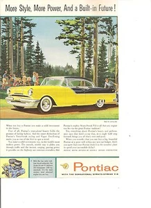 Magazine Ad- Vintage, 1955 Pontiac Strato- Streak V-8 870 Catalina - Picture 1 of 1