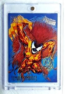 1995 Spider-Man Gold Signature Card 22 FEMALE SYMBIOTE. Free New Top Loader. - Picture 1 of 3