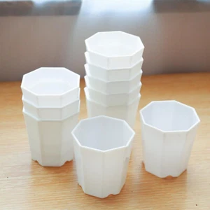 5Pcs Succulent Plant Pot Imitation Ceramic Octagonal Small Resin Flower Po@j SFR - Picture 1 of 7