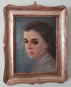 FEDERICO SPOLTORE - OLIO SU TELA- RITRATTO 1948 - Pezzo da Museo - Foto 1 di 6