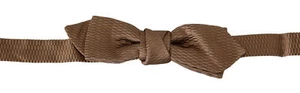 DOLCE & GABBANA Bow Tie Men Brown Gold Adjustable Neck Papillon RRP $200 - Picture 1 of 5