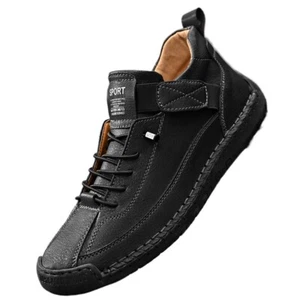 Herren Leder Freizeitschuhe Handgefertigt Atmungsaktiv Halbschuhe Mode Turnschuhe Mokassins - Bild 1 von 29