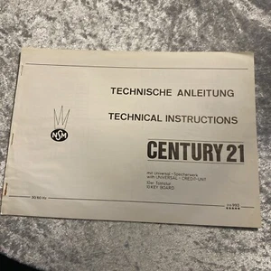 NSM Century 21 Technical Instructions Jukebox 215 992 - Picture 1 of 1