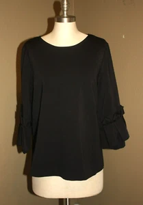 NEU MIT ETIKETT COS SCHWARZES SHIRT OBERTEIL MIT SCHÖNEN DETAILS AN DEN ÄRMELN - MEDIUM 4 6 - Bild 1 von 5