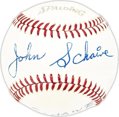 John Johnny Schaive Autographed Spalding Baseball Senators Beckett QR #BM25394 - Image 1 of 4