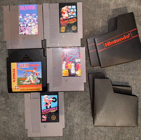 NES nintendo game lot, Mario, Excitebike, Dr. Mario, Tetris 2, RBI Baseball