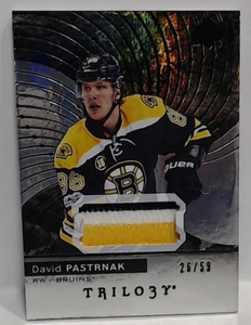 2017-18 UPPER DECK TRILOGY DAVID PASTRNAK #3 3 COLOR PATCH BLACK /59 BRUINS - Picture 1 of 2
