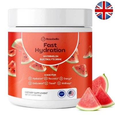 Rosabella Watermelon Electrolyte Drink Powder For Fast Hydration Drink 5.6oz