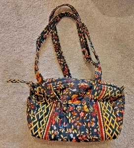 Vera Bradley Handtasche nicht mehr produziert Ming Beuteltasche gesteppt lang Doppelgriff Schultertasche Reißverschluss - Bild 1 von 6