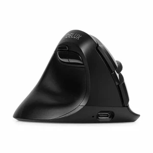DeLux M618MINI Left Ergonomic Wireless Vertical Mouse Silent 4000DPI Used Black - Picture 1 of 1