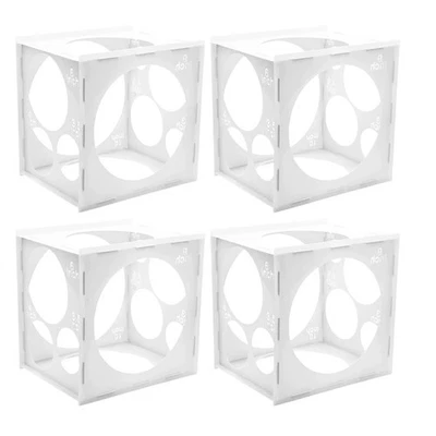  4 pezzi Scatola di misurazione per palloncini Trasparente pieghevole Cubo di - Immagine 1 di 4