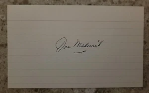 Joe Medwick Jsa Coa Signed 3x5 Index Card Autograph - Picture 1 of 2