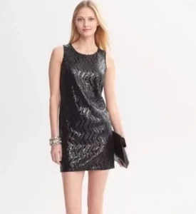 Banana Republic Black Sequin Dress 34/36 - Bild 1 von 11
