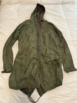 J. Мужской универсальный зеленый дождевик с капюшоном Crew верхняя одежда размер большой - Изображение 1 из 4