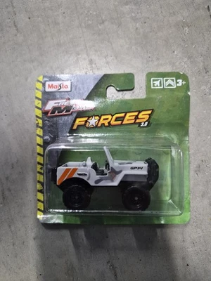 Maisto Fresh Metal Forces Diecast Toy - Military Jeep, Winter Camo - Image 1 of 4