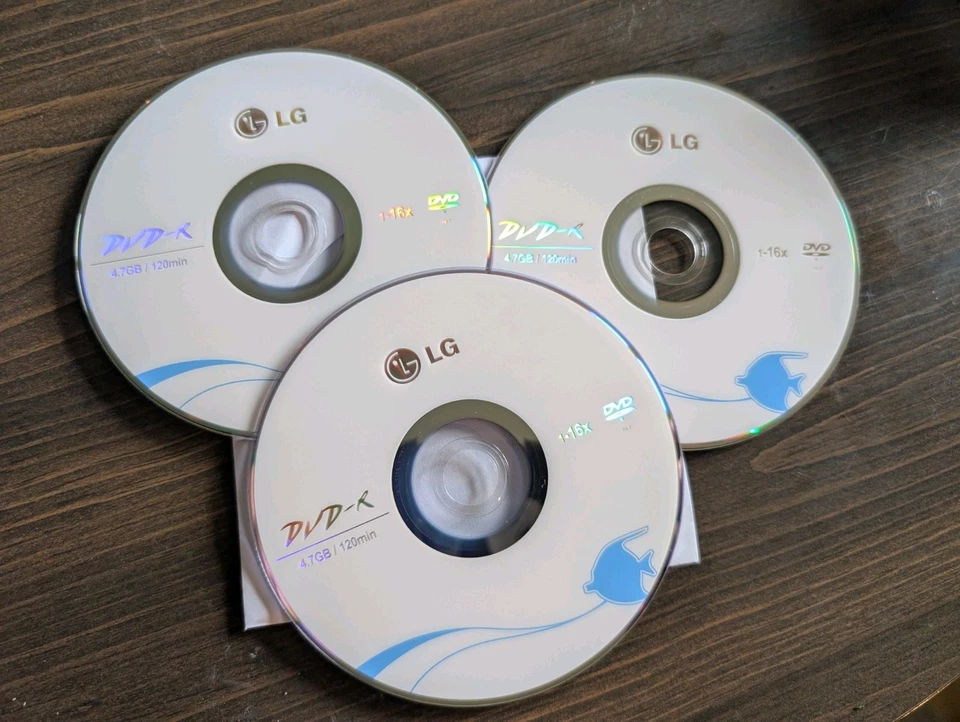 DVD-R 16X - 4,7 GB - 120 minutos en blanco (lote de 3 discos) LG Foto 1 de 1