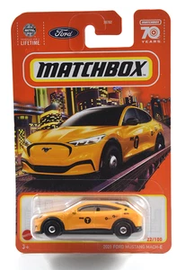 Matchbox 2021 Ford Mustang Mach E Orange Taxi 2023 1/64 Diecast 22/100 - Bild 1 von 3