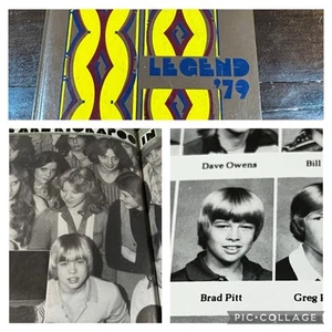 Annuario annuale Brad Pitt Freshman anno scuola superiore Kickapoo Springfield MO 1979 - Foto 1 di 9