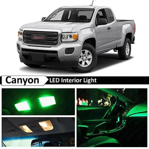 15x Green LED Light Interior Package Kit for 2015-2017 GMC Canyon - Picture 1 of 6