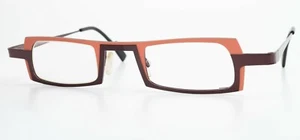THEO Belgium Glasses Frame Wimsey 162 Pure Titanium Tangerine Mat Soft Blues Red - Picture 1 of 8