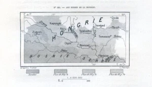 Serbs from Hungary.........Antique Map, Plan..1878 - Picture 1 of 1