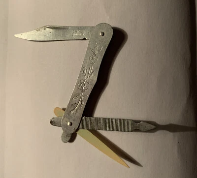 Navaja de Bolsillo Miniatura Celuloide Checoslovaquia Rara De Colección Foto 1 de 4