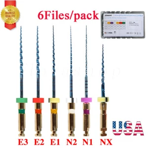 6pcs SANDENT Dental Endodontic NITI Rotary Files 21mm Root Canal File A+ - Picture 1 of 13