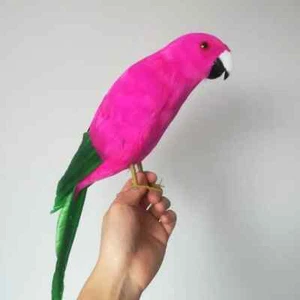 nuevo simulación espuma y pluma rosa caliente loro modelo pájaro regalo unos 42cm - Imagen 1 de 4
