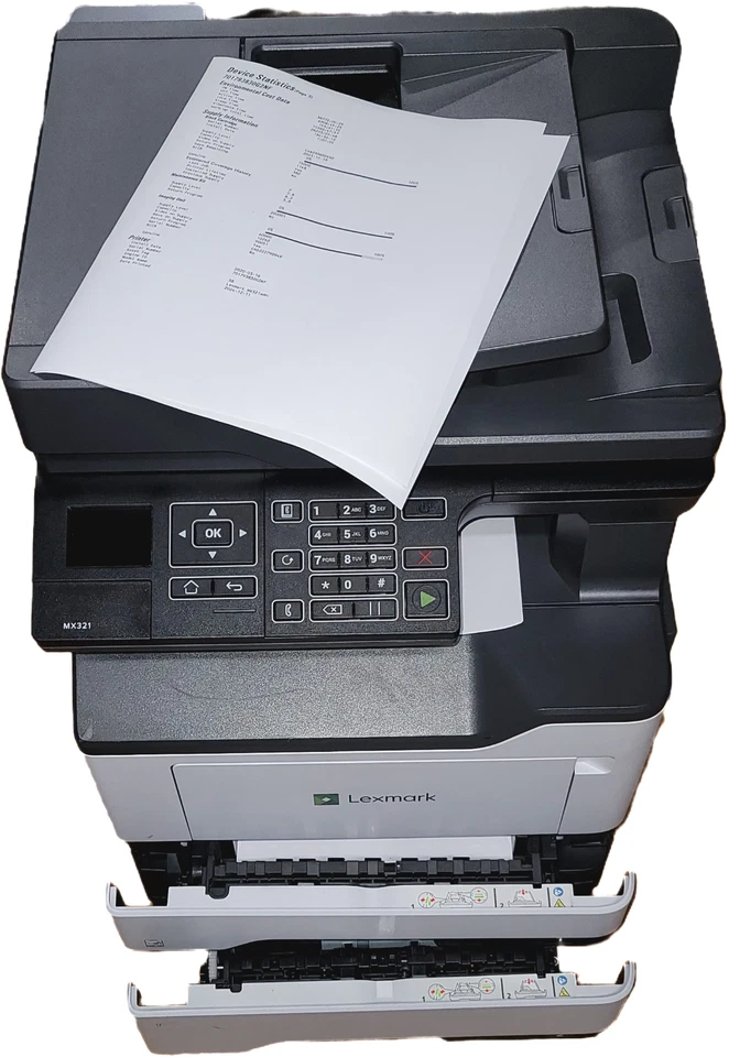 Lexmark 36S0620 MX321adn Compact All-In One Monochrome Laser Printer - Image 1 of 4
