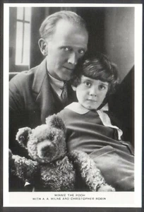 Modern Postcard: A A MILNE, Christopher Robin & Teddy Bear (Mayfair, Ref: 251) - Picture 1 of 1