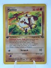 Pokémon TCG Mankey 55/64 Common Non Holo Jungle 1st Edition MP