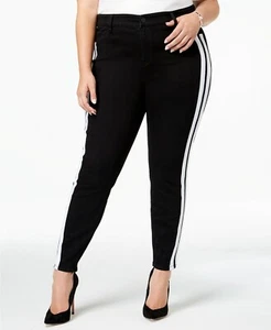 Celebrity Pink Trendy Plus Size Varsity Stripe Black Skinny Jeans - Picture 1 of 9