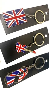 UK London Flag Keychain Keyring England Flag Bus Guitar Car Keychain Gift - Picture 1 of 6