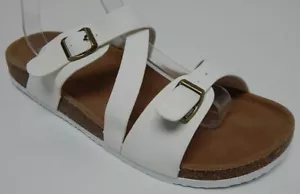 Sandalias blancas Refresh Leo-20 talla EE. UU. 10 M con hebilla entrecruzada - Imagen 1 de 8