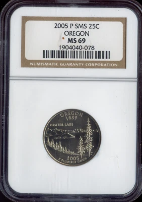 2005-P Oregon State Quarter NGC MS69 SMS Quality - Image 1 of 2